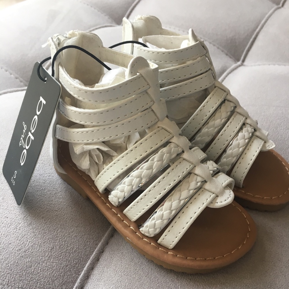 Bebe NWT infant gladiator sandals sz 5/6 infant